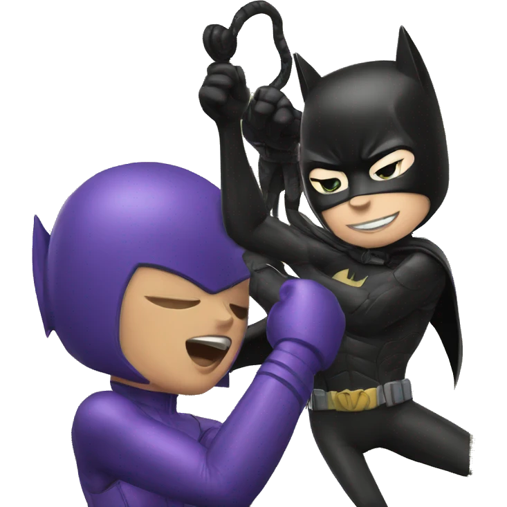 catwoman punches batman emoji