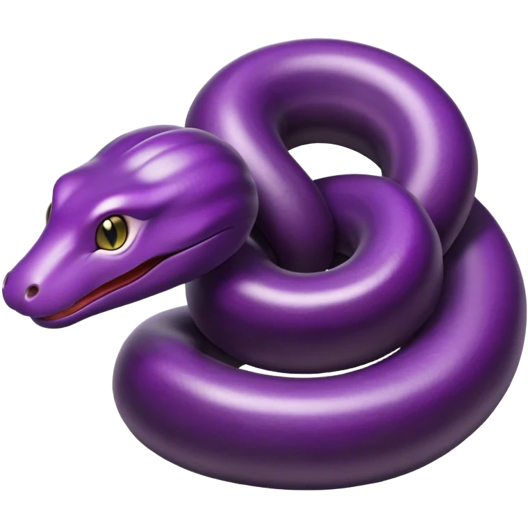 Eggplant snake spiral emoji