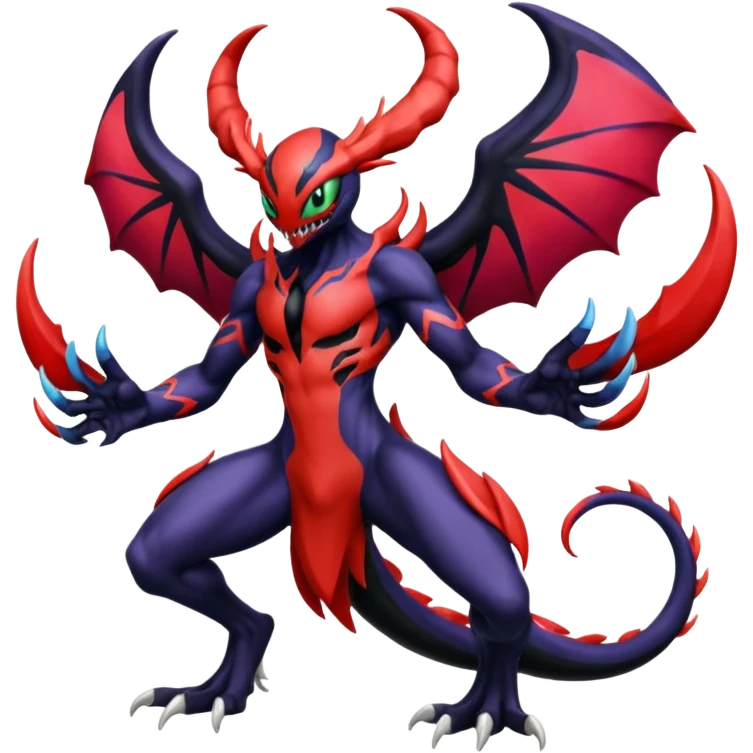 Venom-Stitch-Yveltal-Lunala-Fakémon-hybrid-creature (full body)  emoji