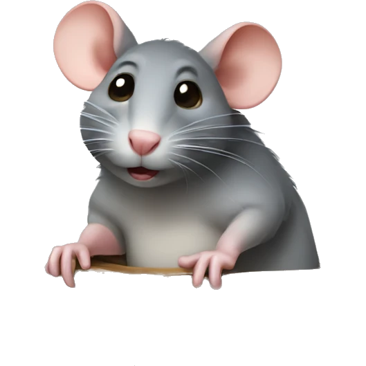 rat holding a wooden box emoji