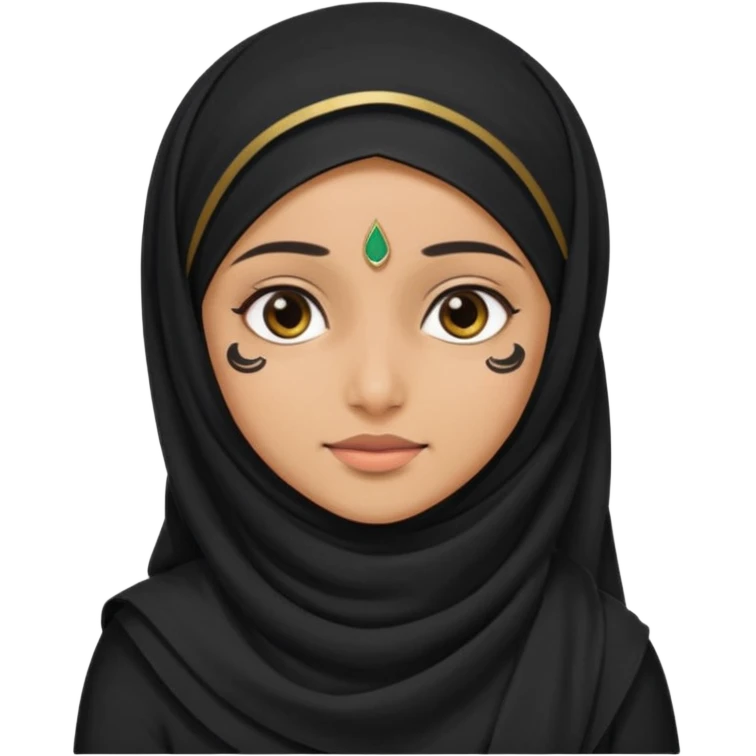 tamilnadu girl slim girl wear black saree with hijab in head create emoji like sticker emoji