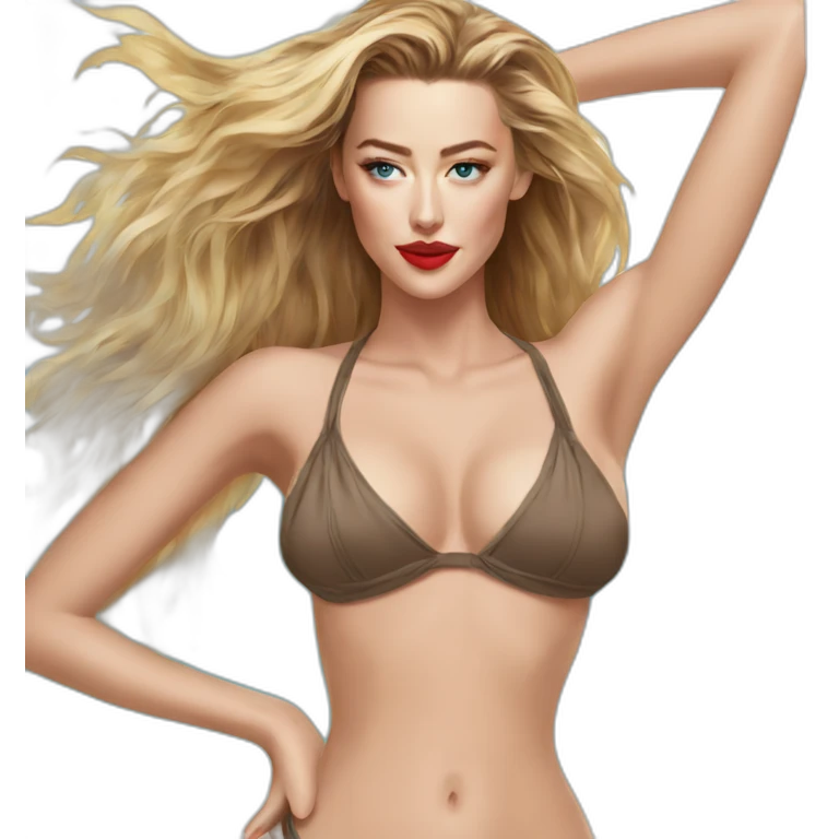 Amber Heard in bikini emoji
