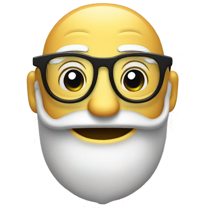 Bearded glasses smiley with thumbs up emoji