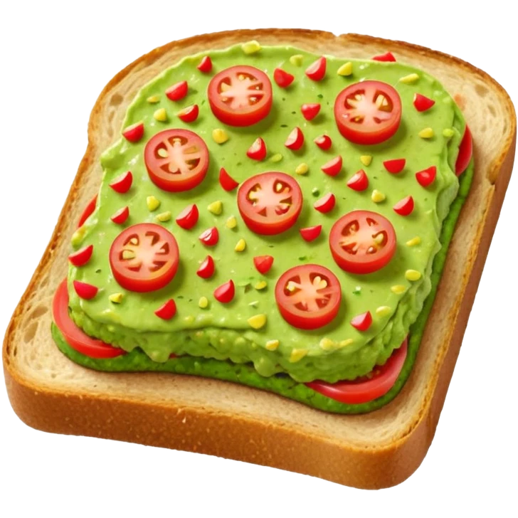 guacamole toast NO tomatoes  emoji