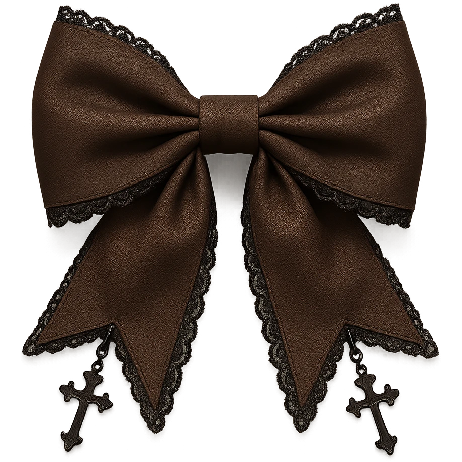 brown goth bow remove background, explore emoji