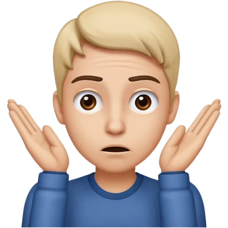 Person leaning forward with one hand behind their ear, eyebrows raised, confused face, as if saying "What? emoji