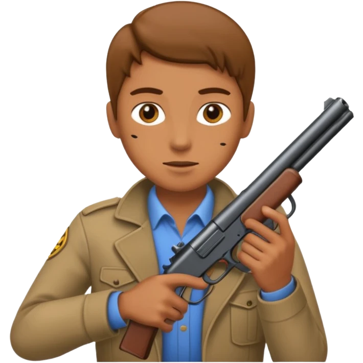 Person holding a gun emoji
