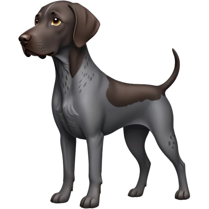 Black roan German shorthaired pointer emoji