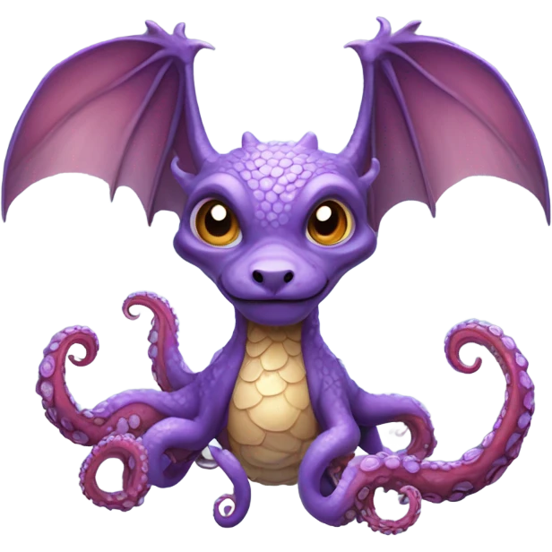 A dragon dog octopus mix emoji