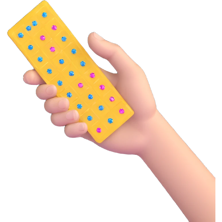 hand holding a scratcher ticket with sparkles, inspired by TheADDScratcher emoji