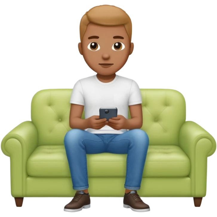no TV, and make the couch a light green color emoji