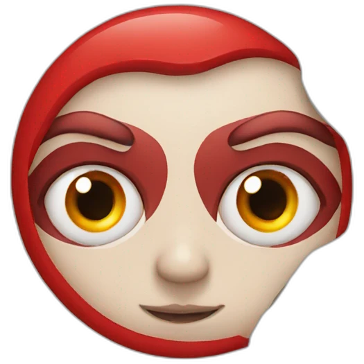 Eye red emoji