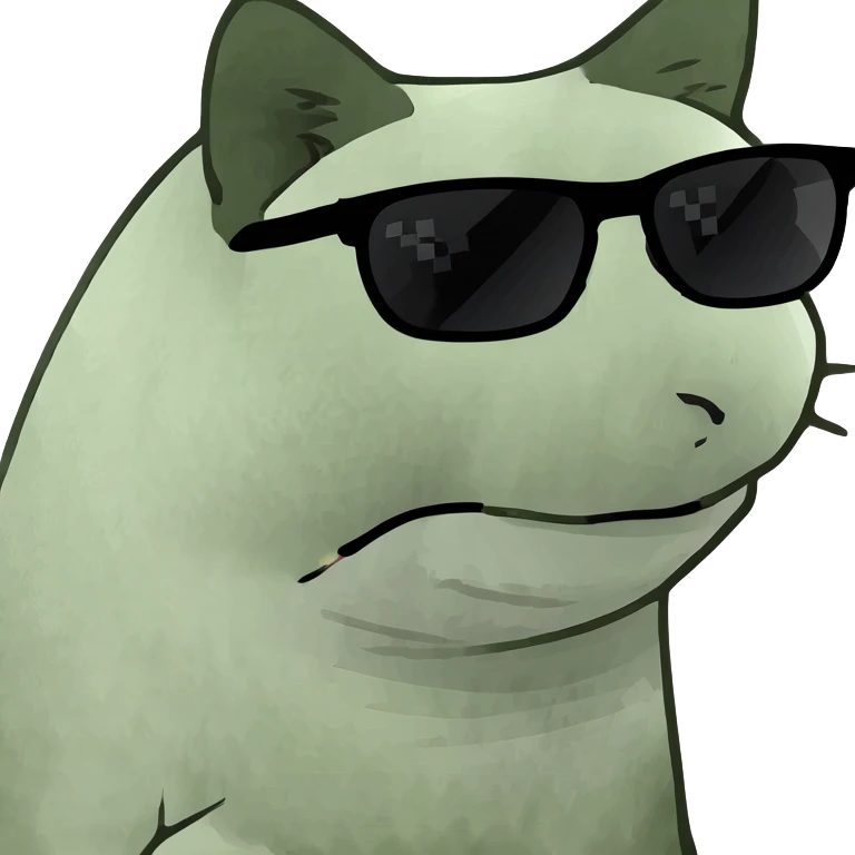 Cat with sunglasses emoji