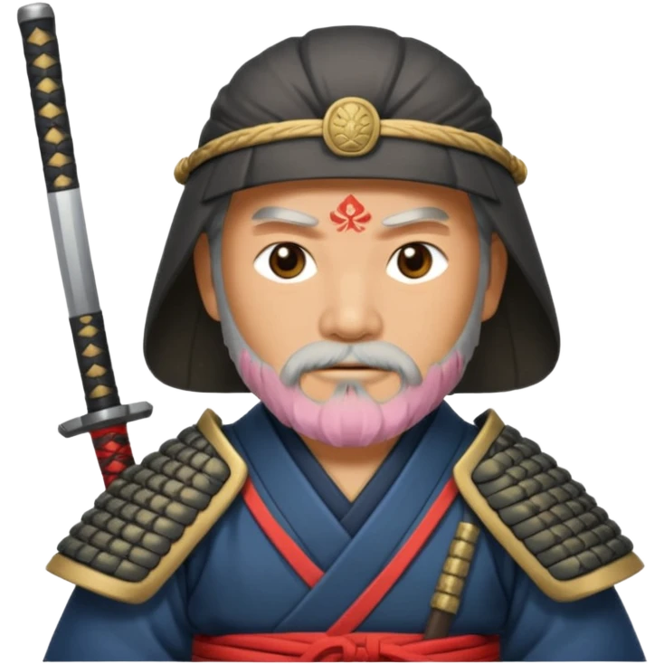 Samurai with gray beard and katana

































 emoji