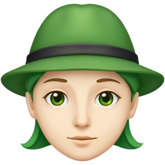 Green hat  emoji