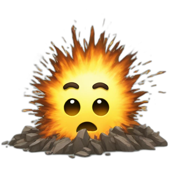 Exploding twitter like emoji