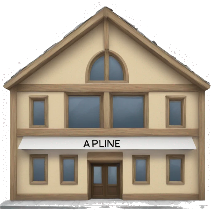 a frame alpine art gallery building emoji