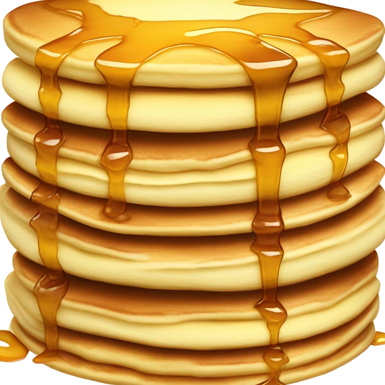 seven layers of pancake with the liquid honey on top emoji