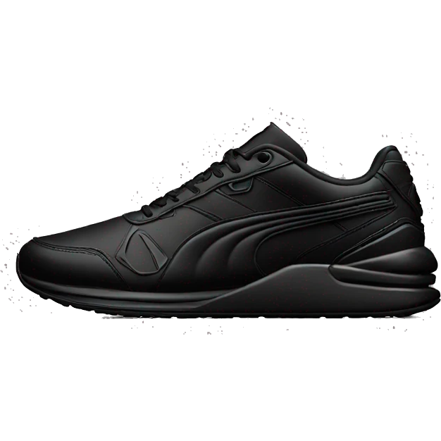 all black puma running shoes black black black emoji