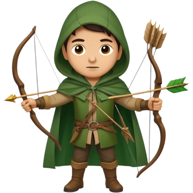 The classic image of a hunter carrying a bow and arrow emoji