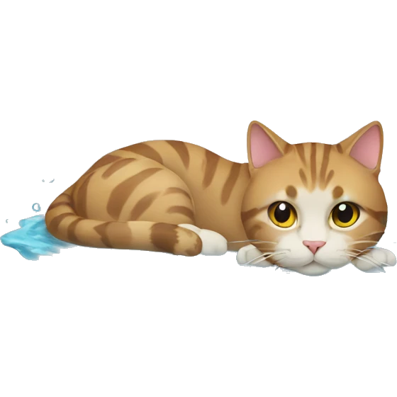 Cat on water emoji