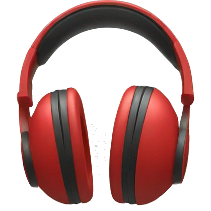 headphones red emoji
