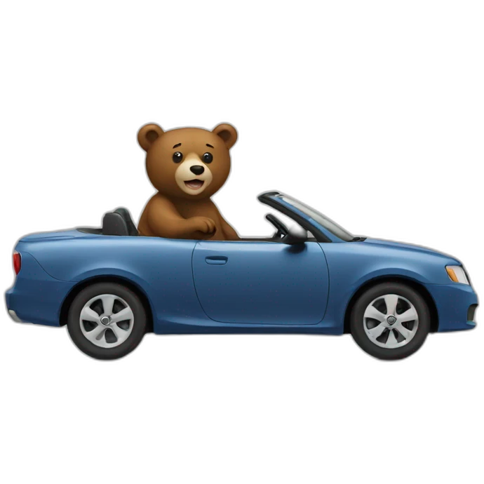 Bear driving  emoji