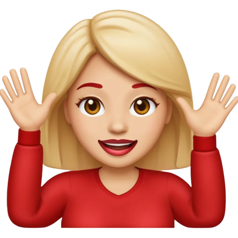 I want an emoji with big lips and hands with an sassy vibe emoji