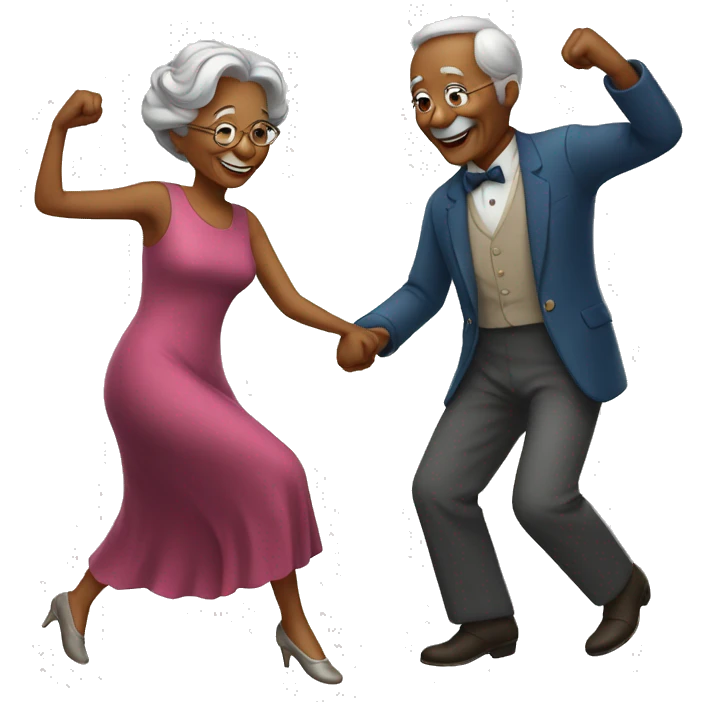 dancing old couple emoji