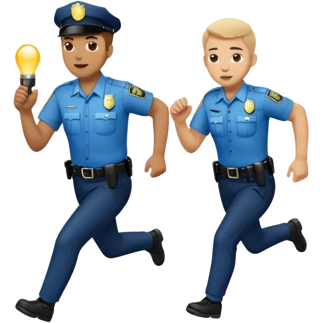 Hırsız polisi kovalıyor emoji