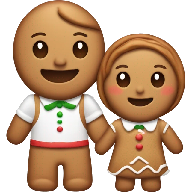 Gingerbread dad mum baby emoji
