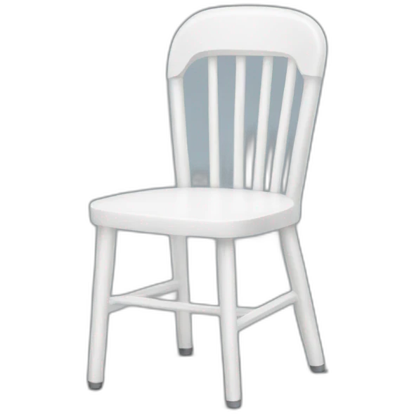 white plastic chair emoji