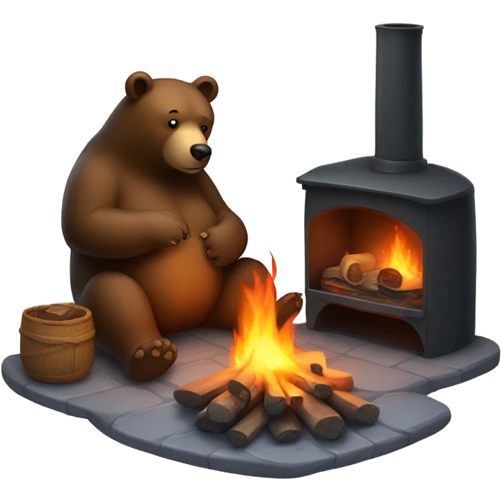 Bear and hearths  emoji