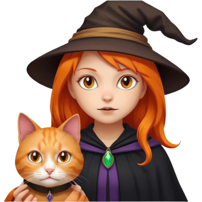 گربه ای که یک دختر جادوگر را زندانی کرده emoji