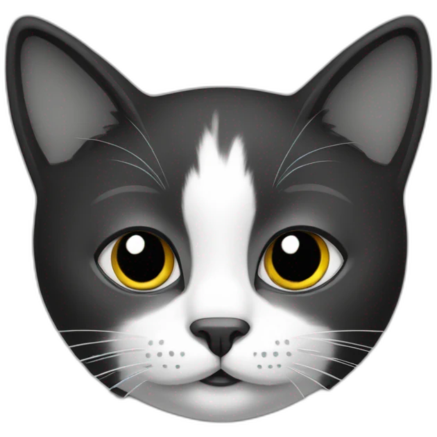 B&W cat emoji