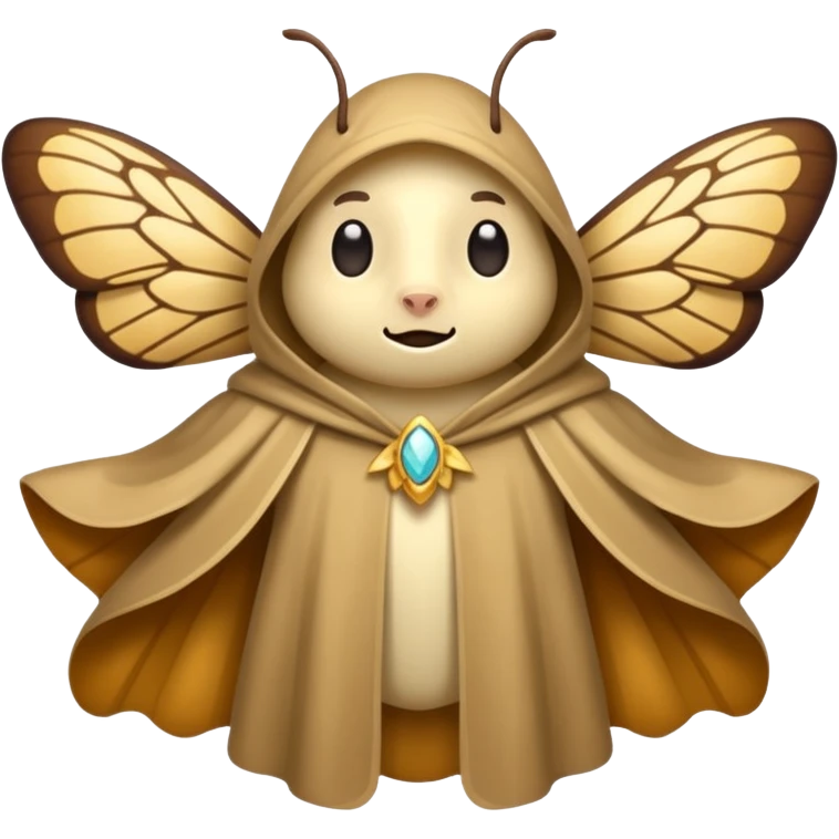 moth cloak character slow confident clap emoji