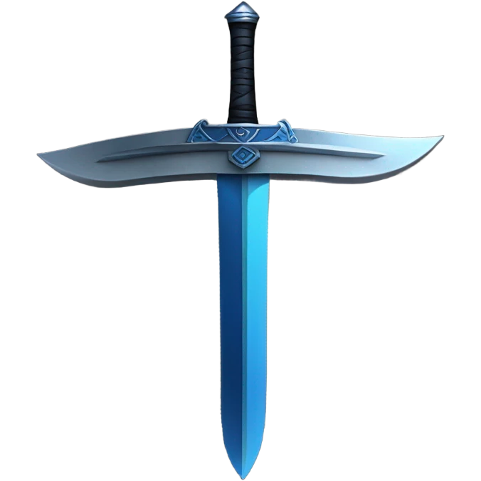 Blue and black sword  emoji