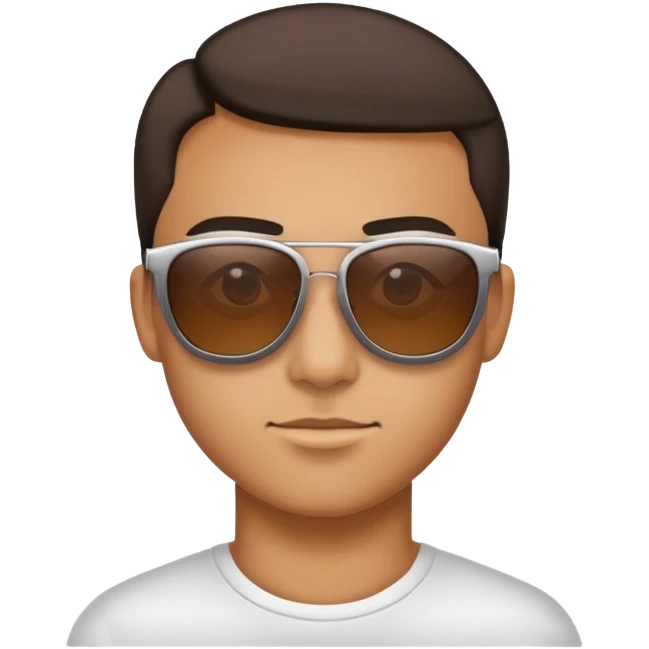 straight face with sunglasses above the eyes emoji