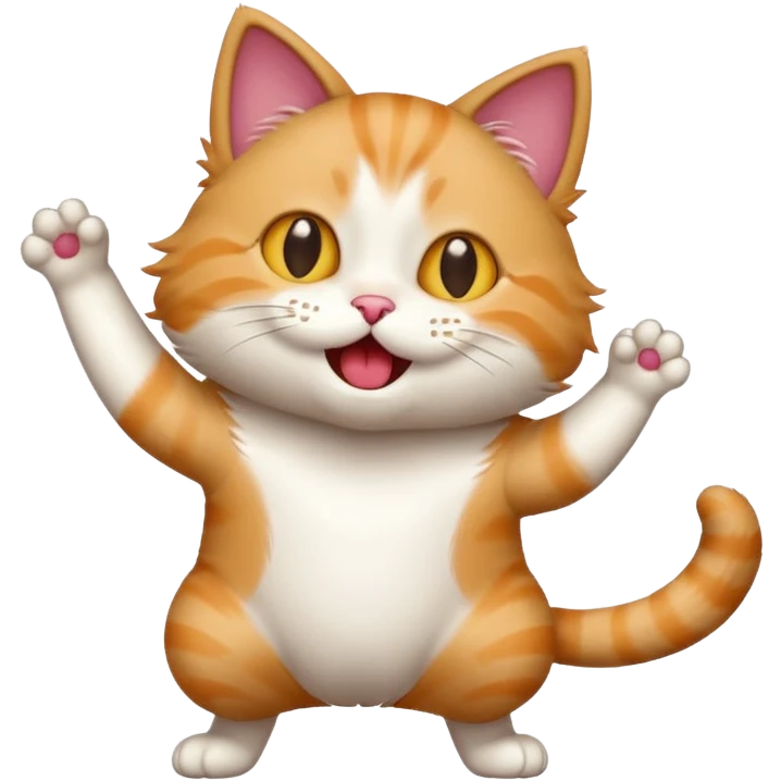 cat doing a silly dance emoji