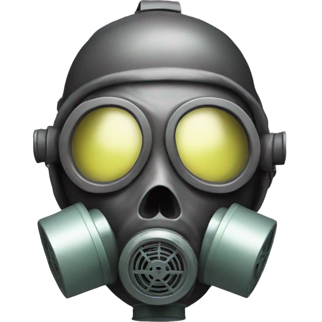 Skull wearing a gas mask emoji