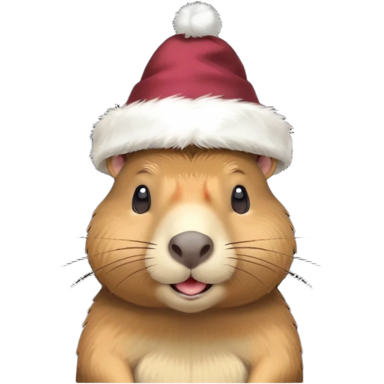 a capybara in a New Year's hat emoji