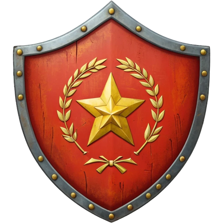 generate a realistic shield with the USSR flag emoji