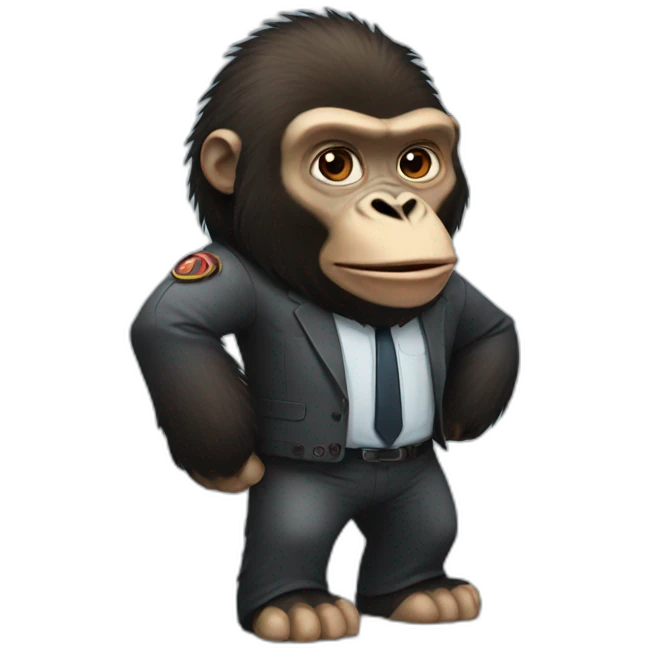 Gorilla with Elon Musk emoji
