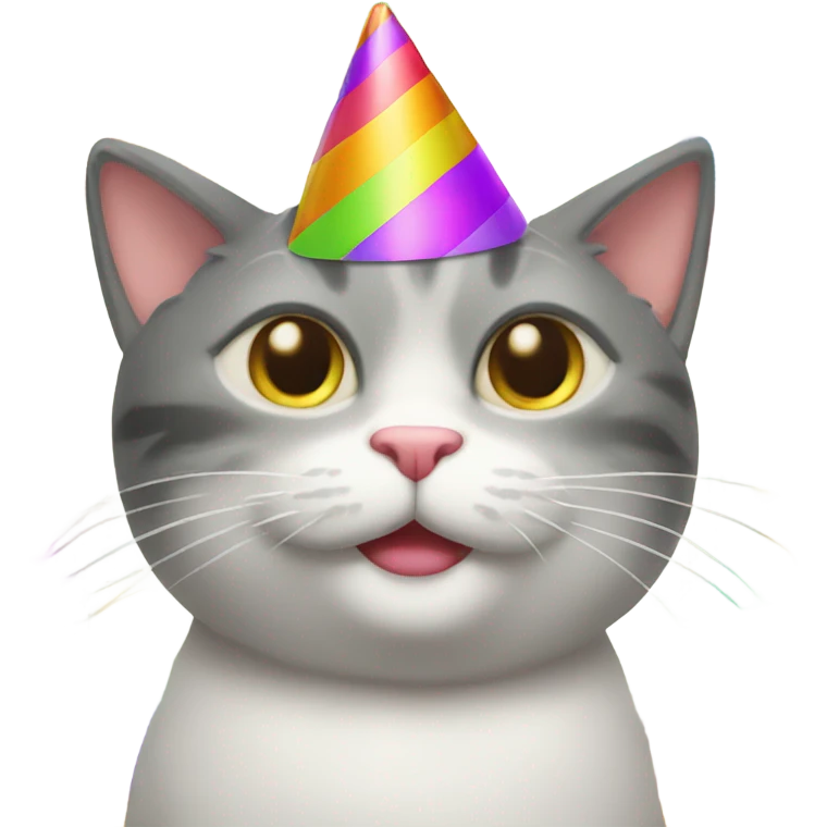 Cat with party hat emoji