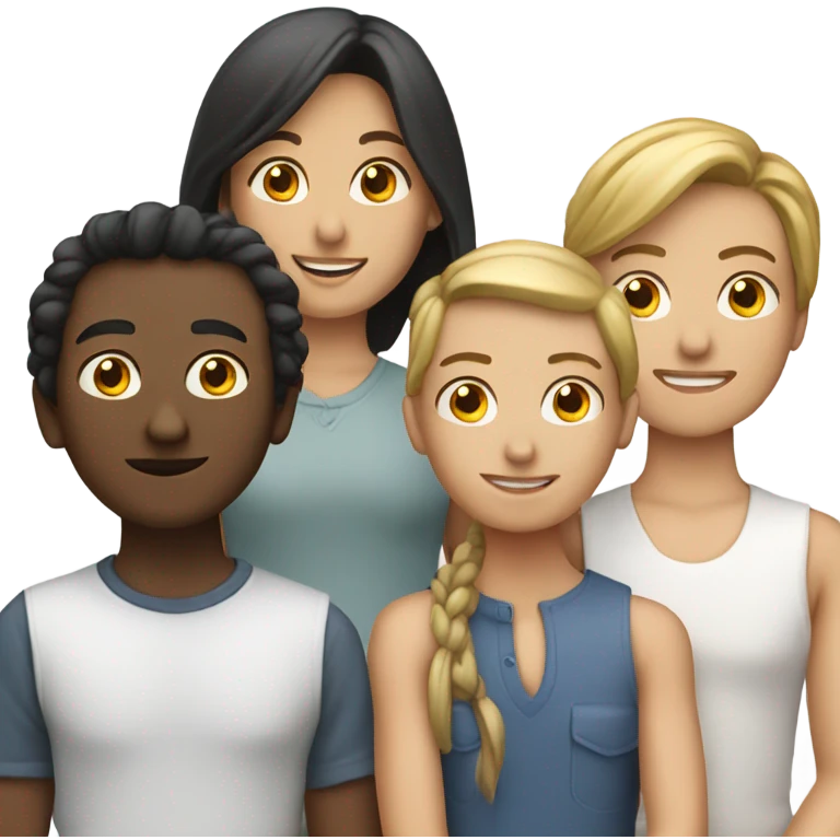 row of 6 people sitting emoji