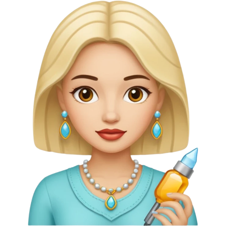 Light-skinned beauty with accessories emoji