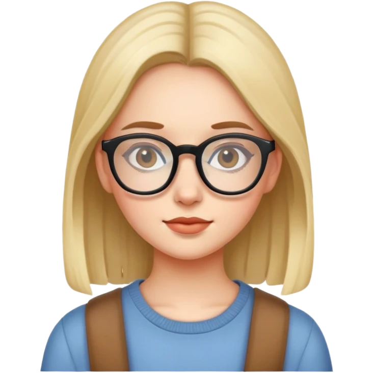 Девочка в очках emoji