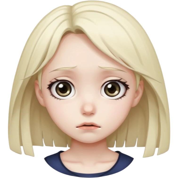 Sad anime girl emoji