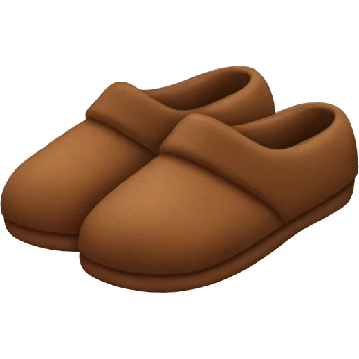 brown slippers emoji