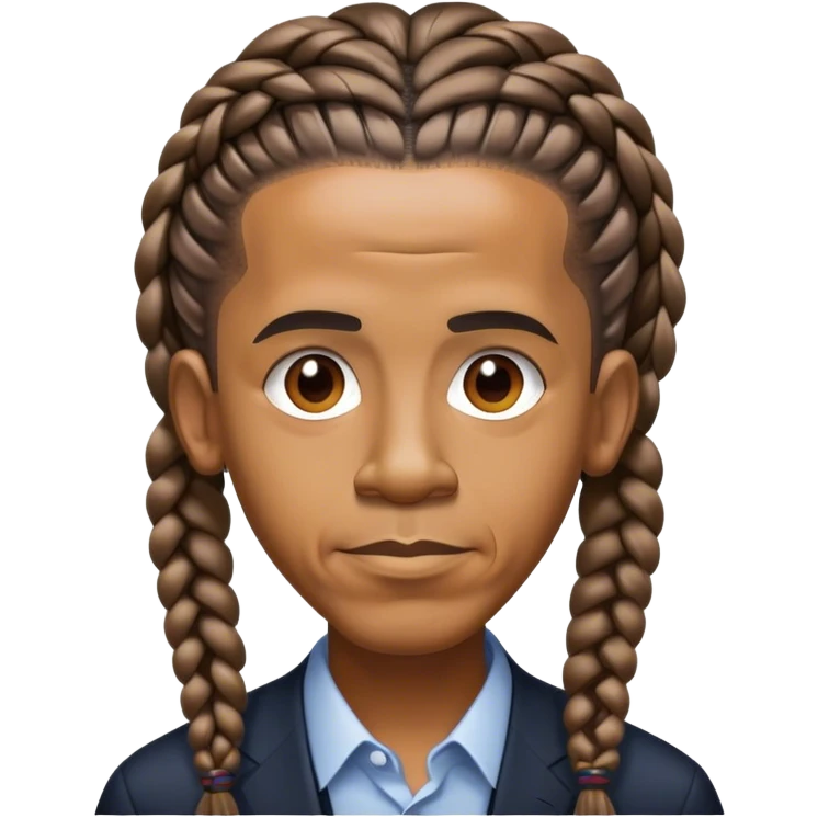 Obama with braids emoji
